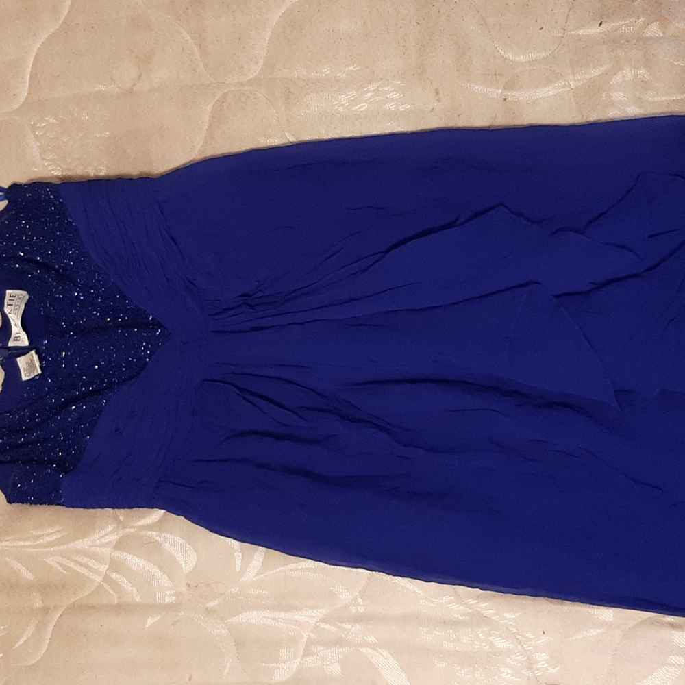 Blue Sparkle Half Long BLACKTIE OLEG CASSINI Dress
